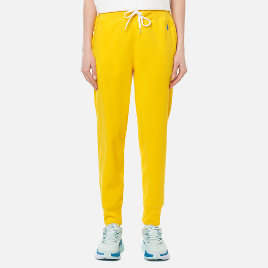 Женские брюки Polo Ralph Lauren Polo Pony Mini Logo Ankle Featherweight Fleece University Yellow