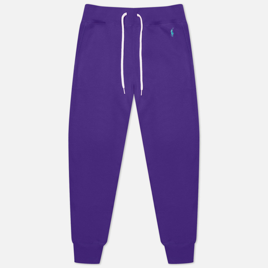 Женские брюки Polo Ralph Lauren Polo Pony Mini Logo Ankle Featherweight Fleece Purple Rage