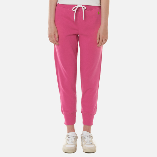 Женские брюки Polo Ralph Lauren Polo Pony Mini Logo Ankle Featherweight Fleece Peony