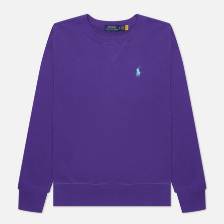 Женская толстовка Polo Ralph Lauren Polo Pony Mini Logo Featherweight Fleece цвет фиолетовый размер XS 5250₽