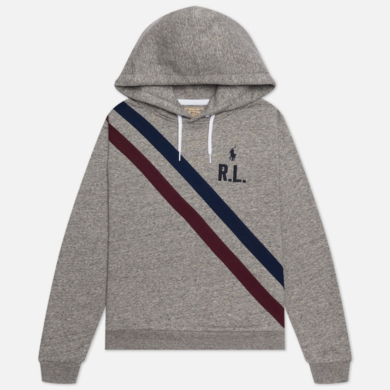 Женская толстовка Polo Ralph Lauren Two Stripe R.L. Hoodie Featherweight Fleece Dark Vintage Heather