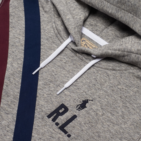 Женская толстовка Polo Ralph Lauren Two Stripe R.L. Hoodie Featherweight Fleece Dark Vintage Heather