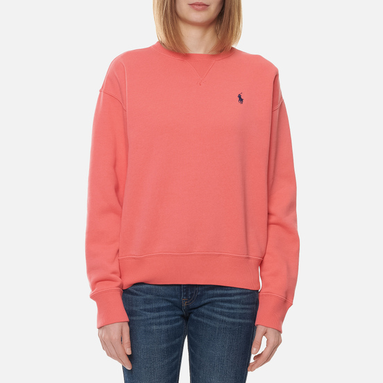 Женская толстовка Polo Ralph Lauren Embroidered Pony Crew Neck Amalfi Red