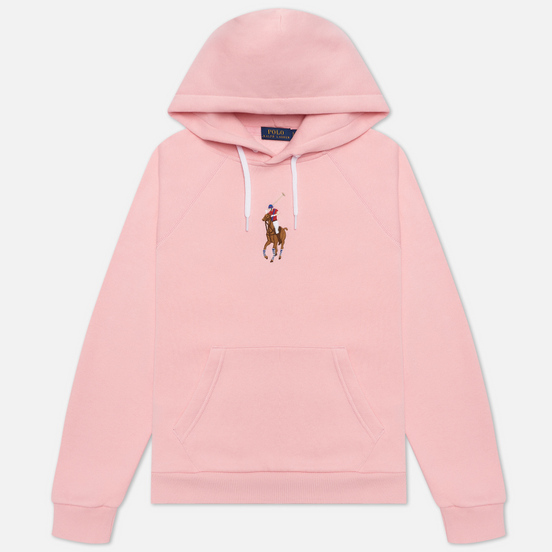 Женская толстовка Polo Ralph Lauren Big Pony Embroidered Hoodie Resort Pink
