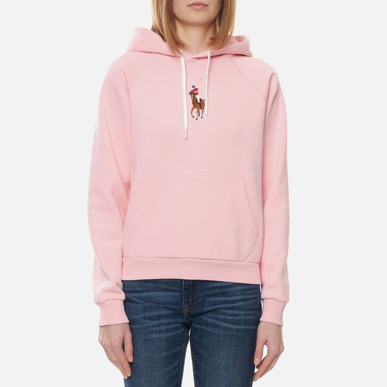 Женская толстовка Polo Ralph Lauren Big Pony Embroidered Hoodie Resort Pink