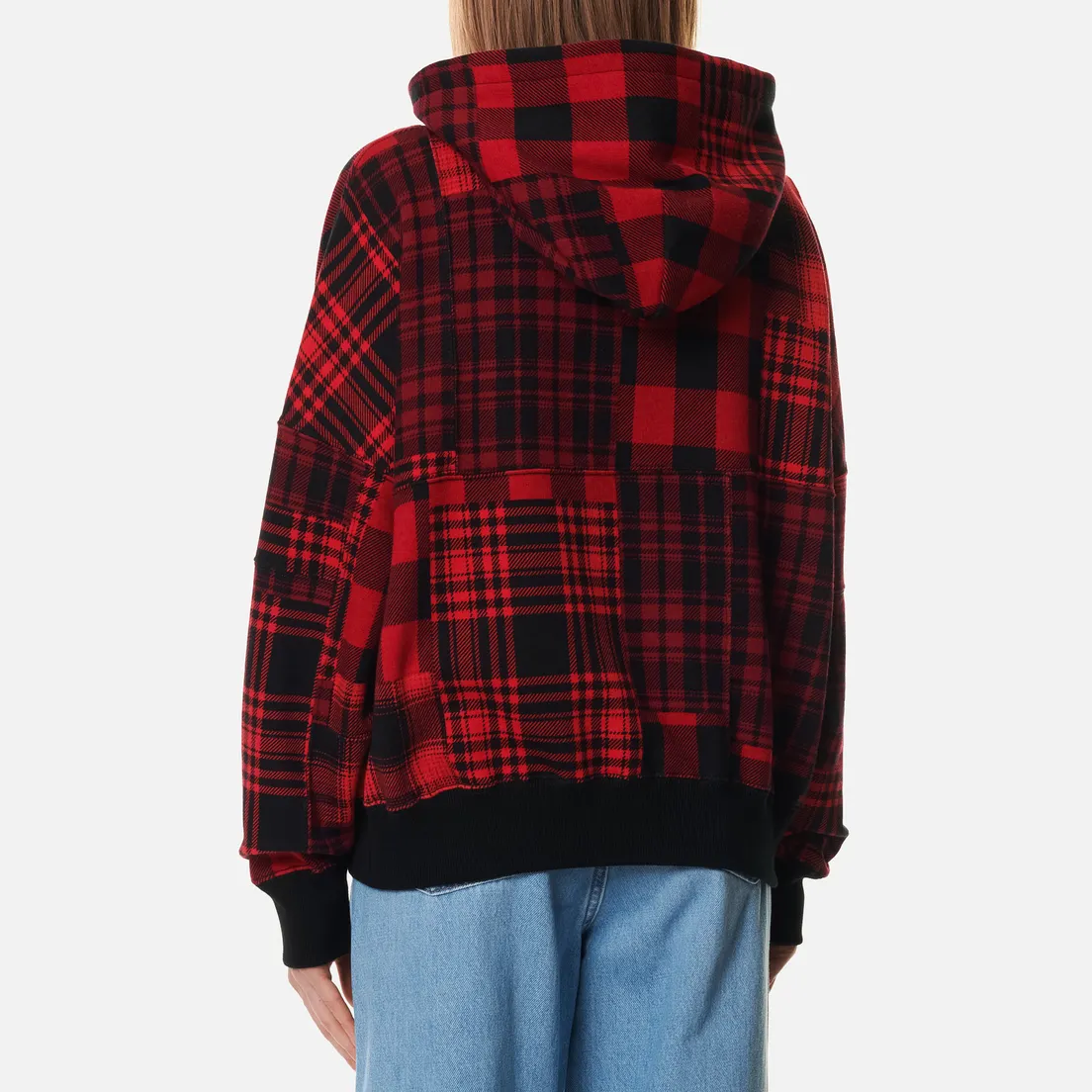Polo Ralph Lauren Женская толстовка Plaid Patchwork Fleece Hoodie