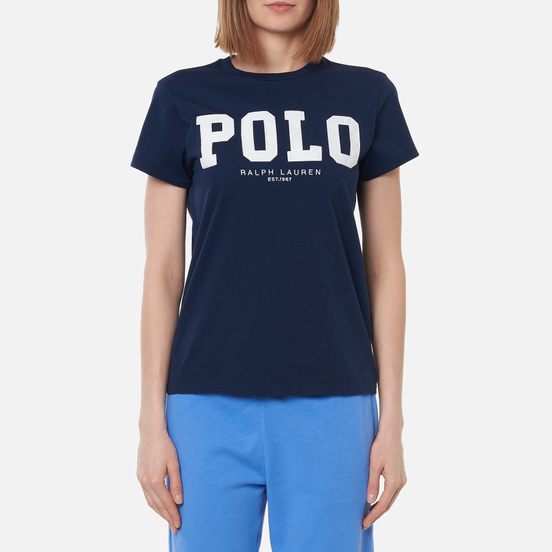 Женская футболка Polo Ralph Lauren Polo Logo Cotton Jersey Cruise Navy
