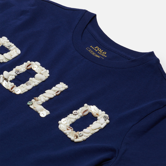 Женская футболка Polo Ralph Lauren Seashell Logo Holiday Navy