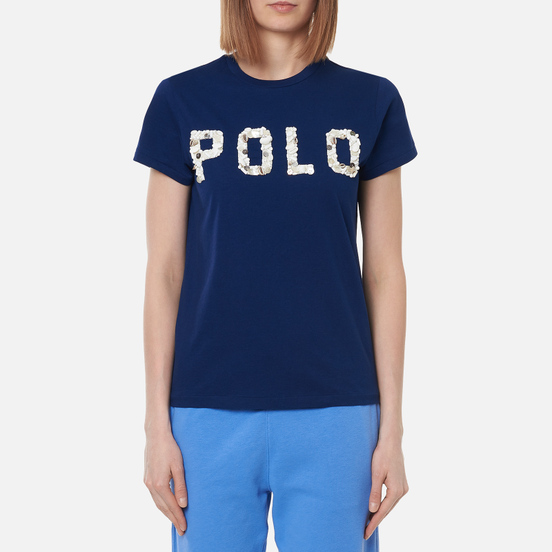 Женская футболка Polo Ralph Lauren Seashell Logo Holiday Navy