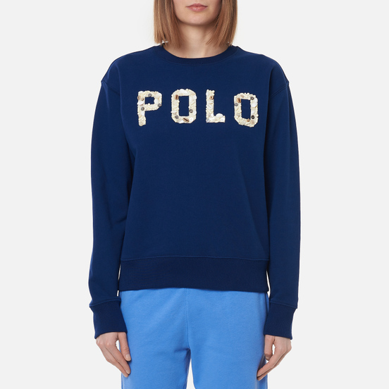Женская толстовка Polo Ralph Lauren Seashell Logo Featherweight Fleece Holiday Navy
