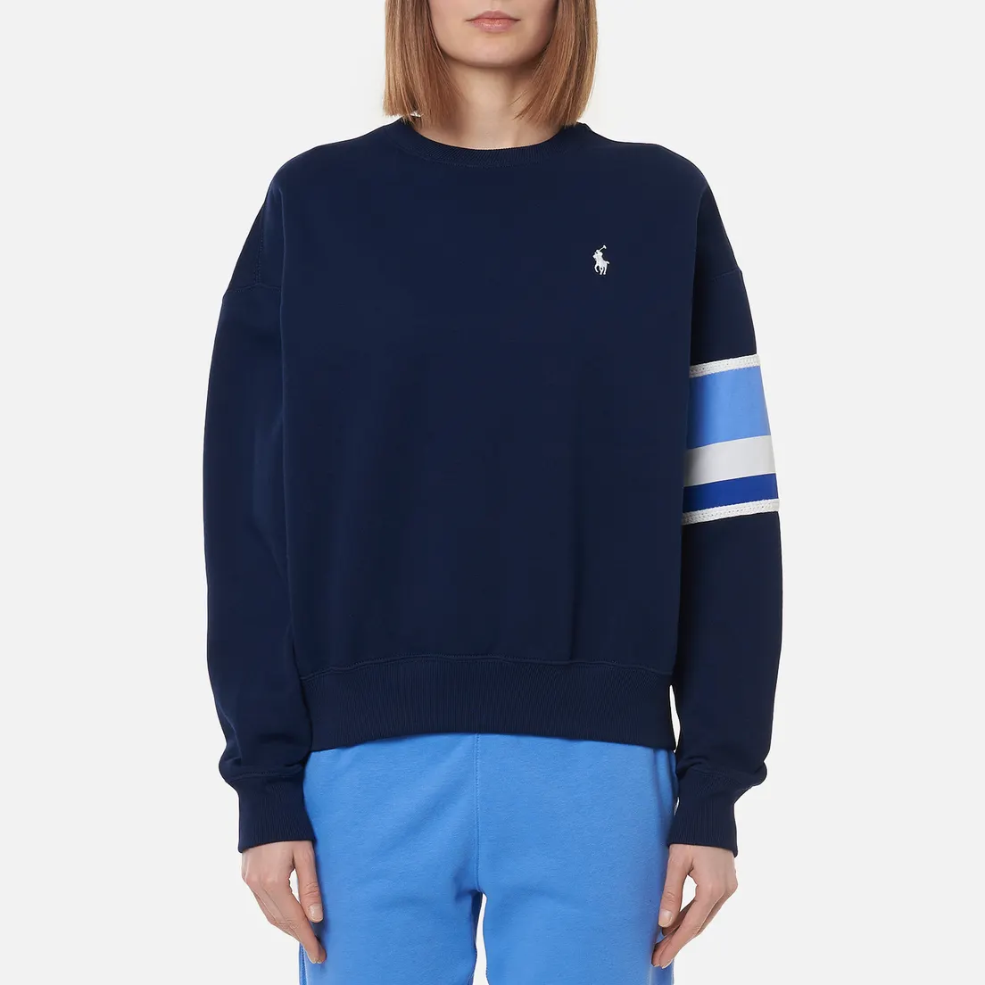 Polo Ralph Lauren Женская толстовка Striped-Trim Lightweight Seasonal Fleece