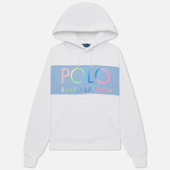 Женская толстовка Polo Ralph Lauren Ombre Logo Fleece Panel Hoodie White
