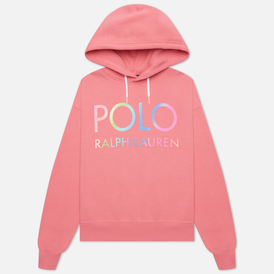 Женская толстовка Polo Ralph Lauren Ombre Logo Fleece Hoodie Ribbon Pink