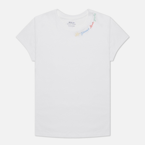 Женская футболка Polo Ralph Lauren Peace Love Polo White