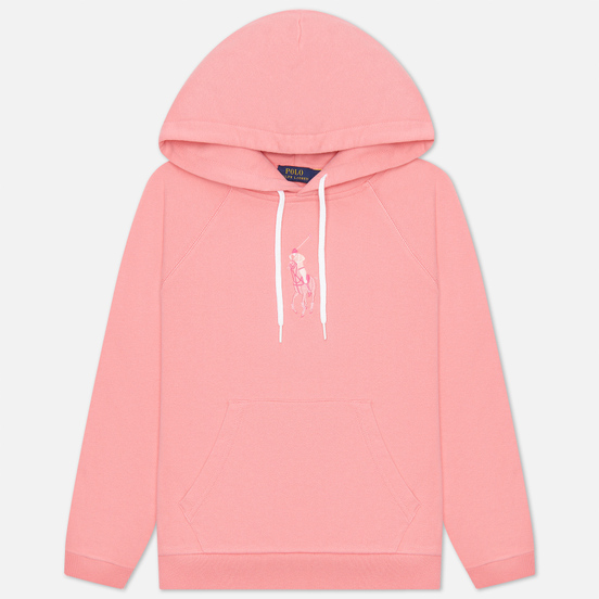 Женская толстовка Polo Ralph Lauren Big Pony Loopback Fleece Hoodie Ribbon Pink