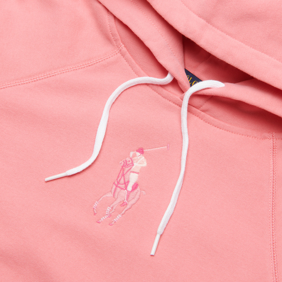 Женская толстовка Polo Ralph Lauren Big Pony Loopback Fleece Hoodie Ribbon Pink