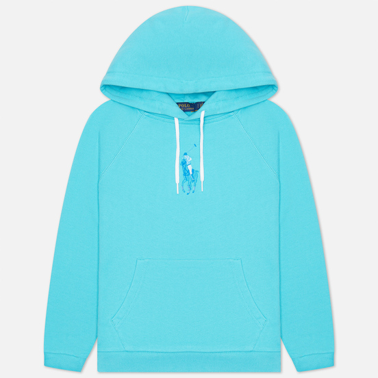 Женская толстовка Polo Ralph Lauren Big Pony Loopback Fleece Hoodie Perfect Turquoise