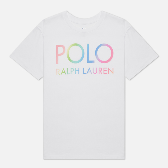 Женская футболка Polo Ralph Lauren Big Fit Ombre Logo White
