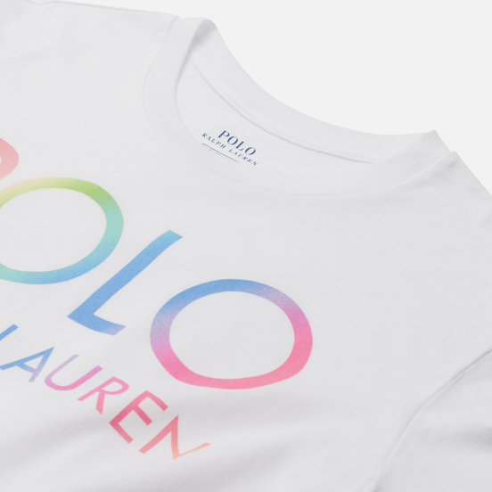 Женская футболка Polo Ralph Lauren Big Fit Ombre Logo White