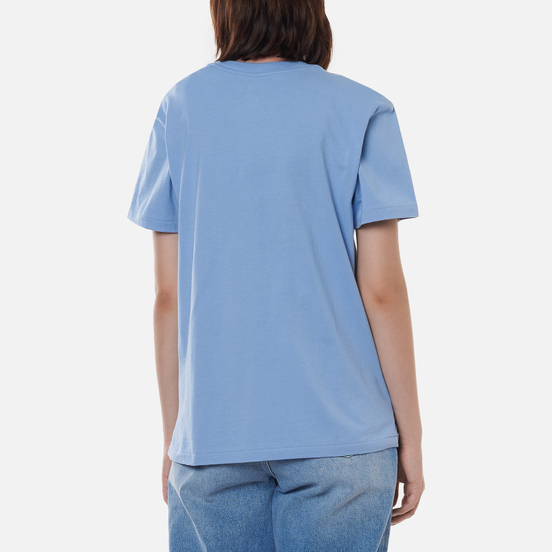 Женская футболка Polo Ralph Lauren Big Fit Ombre Logo Chambray Blue