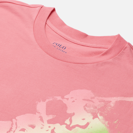 Женская футболка Polo Ralph Lauren Big Fit Ombre Pony Ribbon Pink