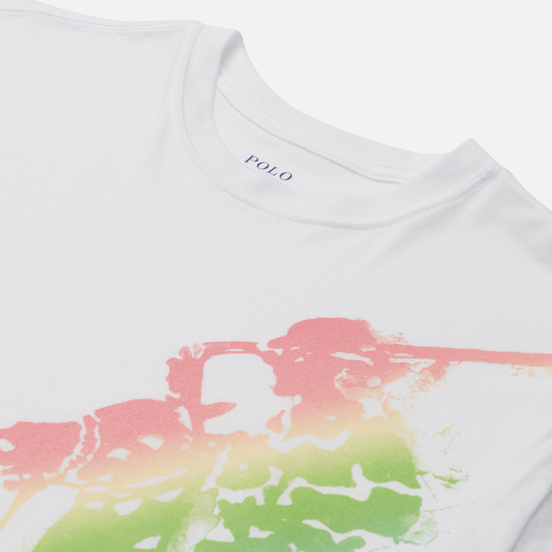 Женский лонгслив Polo Ralph Lauren Ombre Pony White