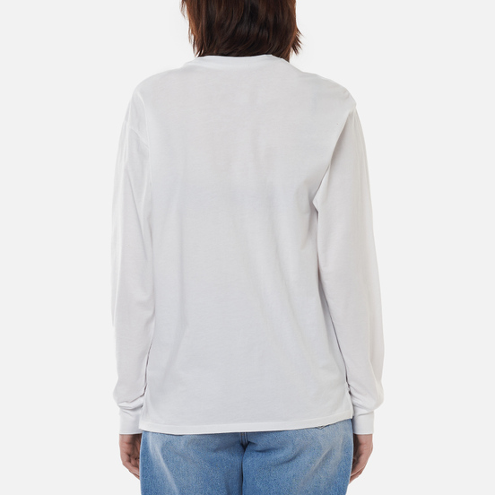 Женский лонгслив Polo Ralph Lauren Ombre Pony White
