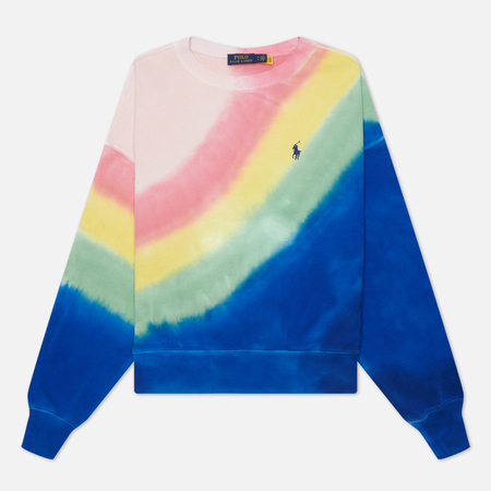 Женская толстовка Polo Ralph Lauren Tie-Dye Relaxed Fit Loopback Fleece цвет синий размер S 6450₽