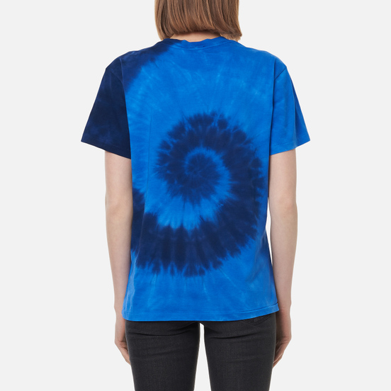 Женская футболка Polo Ralph Lauren Spiral Tie-Dye Big Fit Blue Ocean Spiral