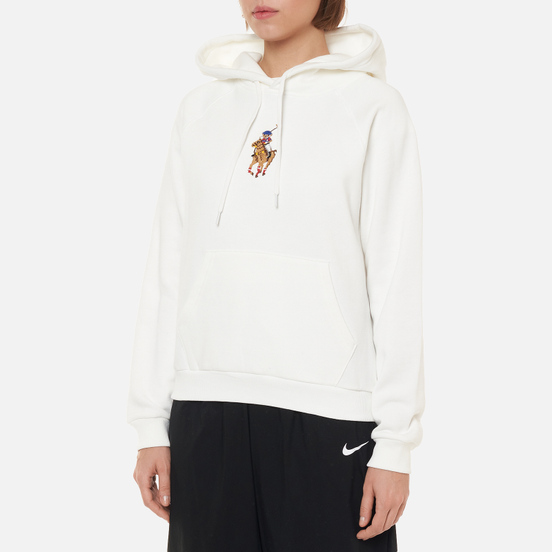 Женская толстовка Polo Ralph Lauren Polo Bear Embroidered Hoodie White
