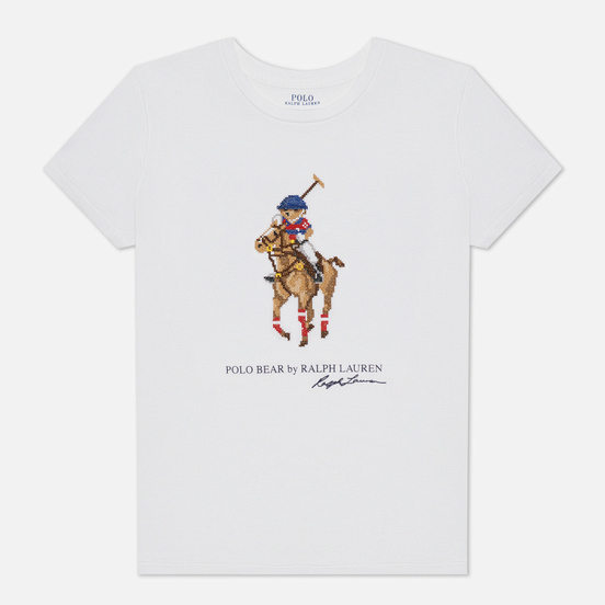 Женская футболка Polo Ralph Lauren Graphic Pixel Polo Bear White