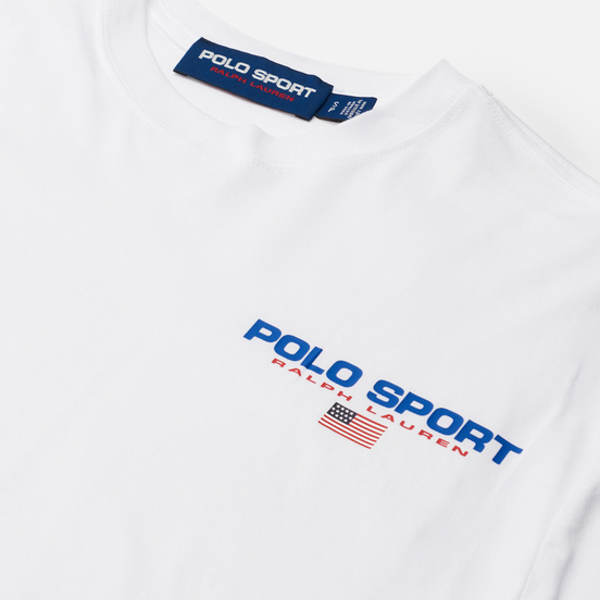 Женский лонгслив Polo Ralph Lauren Polo Sport Cropped Crew Neck White