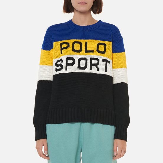 Женский свитер Polo Ralph Lauren Polo Sport Colour-Blocked Black/Active Royal