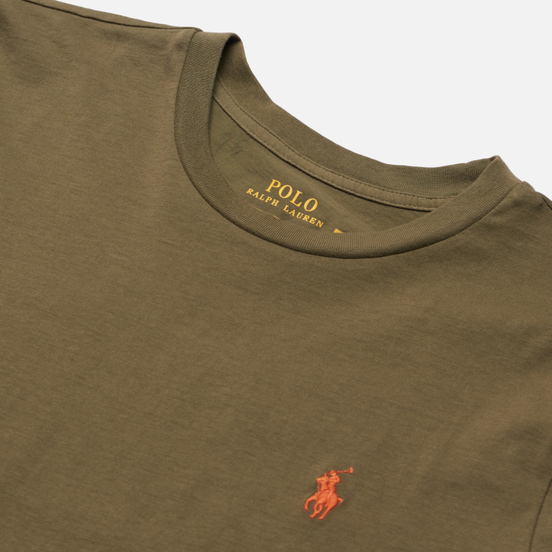 Женская футболка Polo Ralph Lauren Essential Crew Neck Embroidered Pony Basic Olive