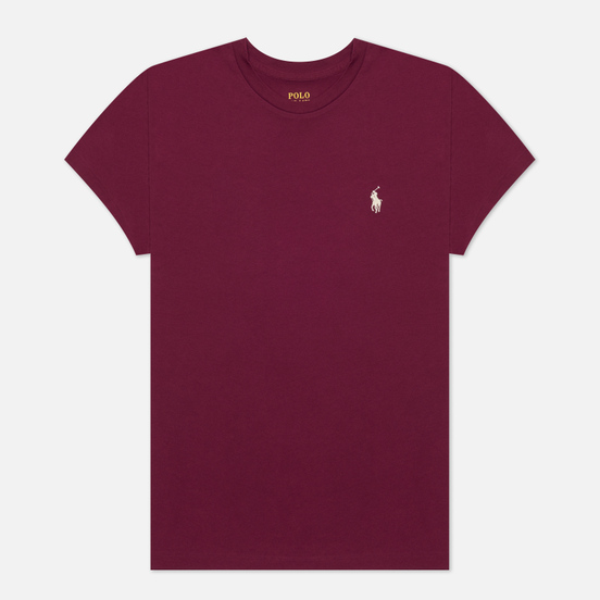 Женская футболка Polo Ralph Lauren Essential Crew Neck Embroidered Pony Monarch Red
