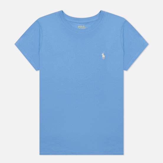 Женская футболка Polo Ralph Lauren Essential Crew Neck Embroidered Pony Summer Blue