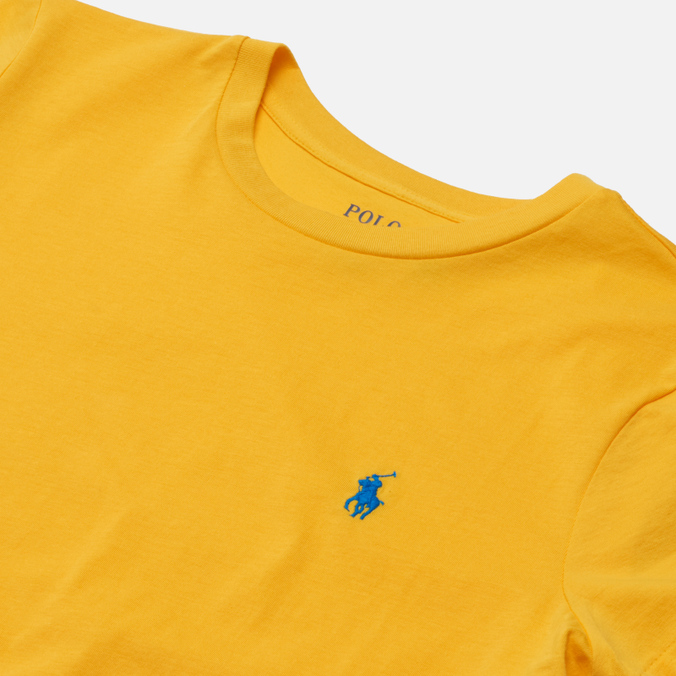 Женская футболка Polo Ralph Lauren, цвет жёлтый, размер S 211-847073-016 Essential Crew Neck Embroidered Pony - фото 2