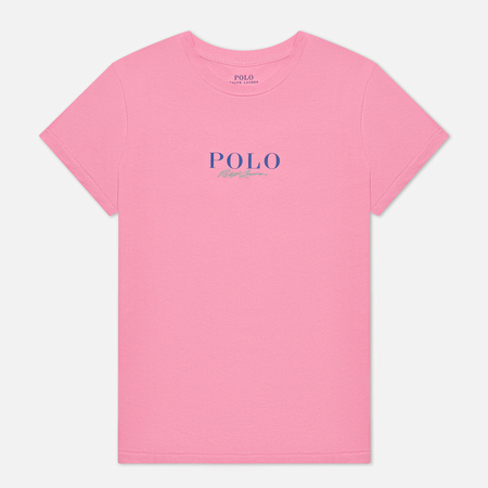 Женская футболка Polo Ralph Lauren Authentic Signature Crew Neck, цвет розовый, размер XS