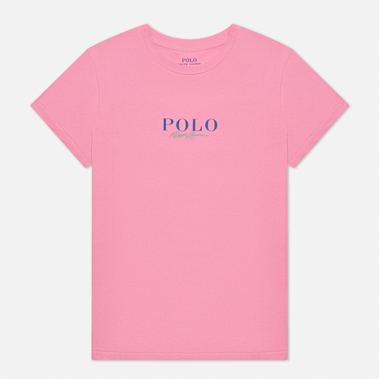Женская футболка Polo Ralph Lauren Authentic Signature Crew Neck Beach Pink