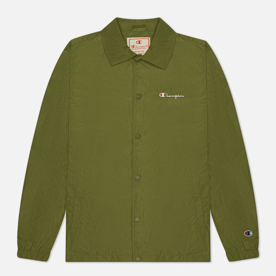 Мужская куртка Champion Reverse Weave Script Logo Coach Olive Green