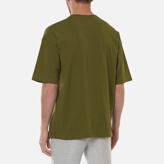 Мужская футболка Champion Reverse Weave Small Script Logo Muscle Fit Military Green