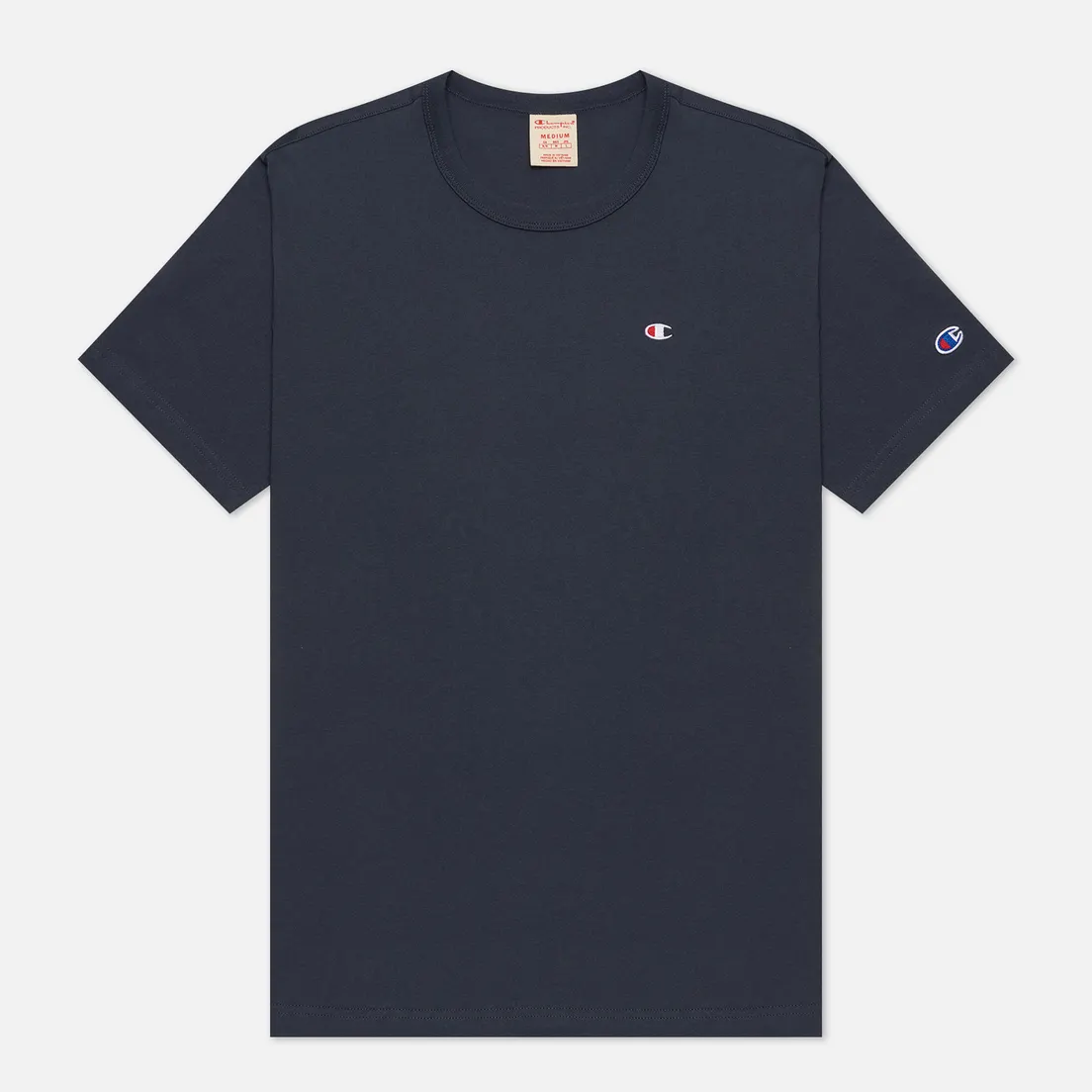 Champion Reverse Weave Мужская футболка Logo Chest & Sleeve Crew Neck