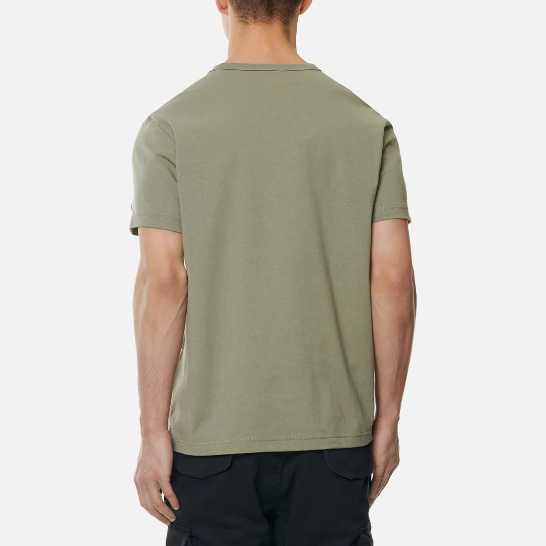 Champion Reverse Weave Мужская футболка Logo Chest & Sleeve Crew Neck