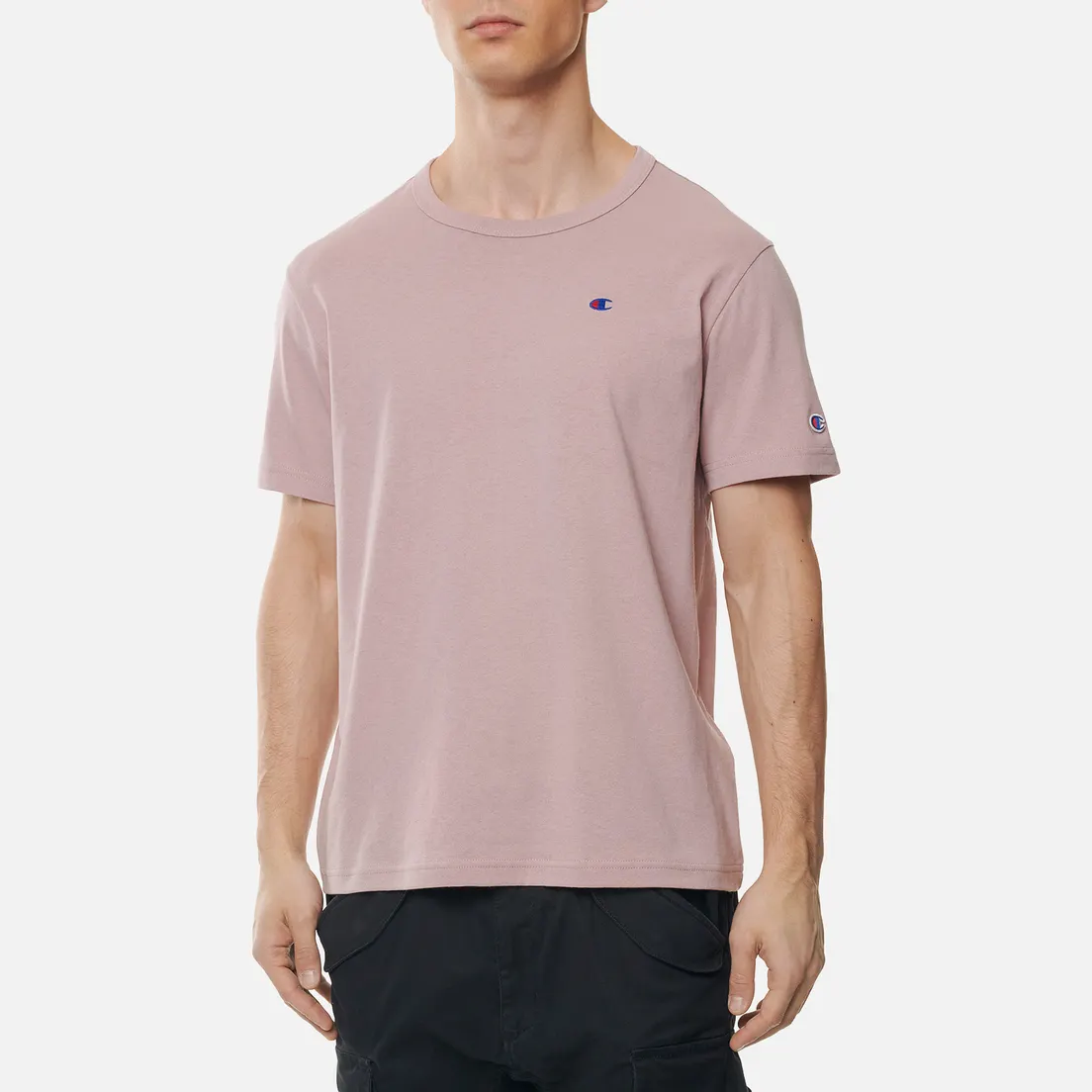 Champion Reverse Weave Мужская футболка Logo Chest & Sleeve Crew Neck