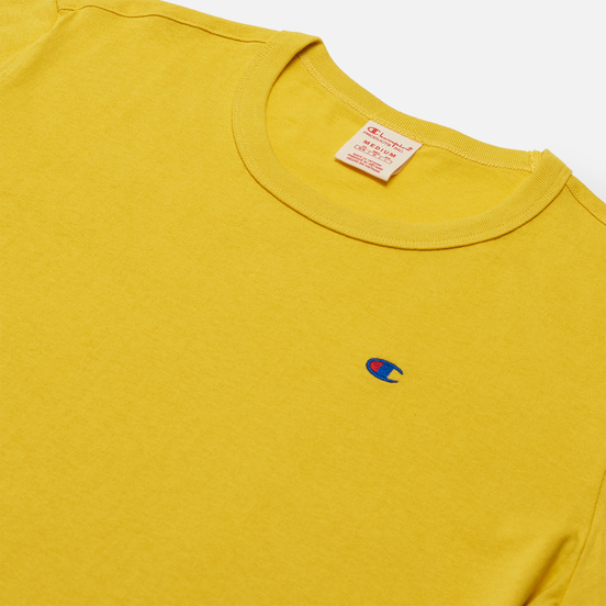 Мужская футболка Champion Reverse Weave Logo Chest & Sleeve Crew Neck Sunflower