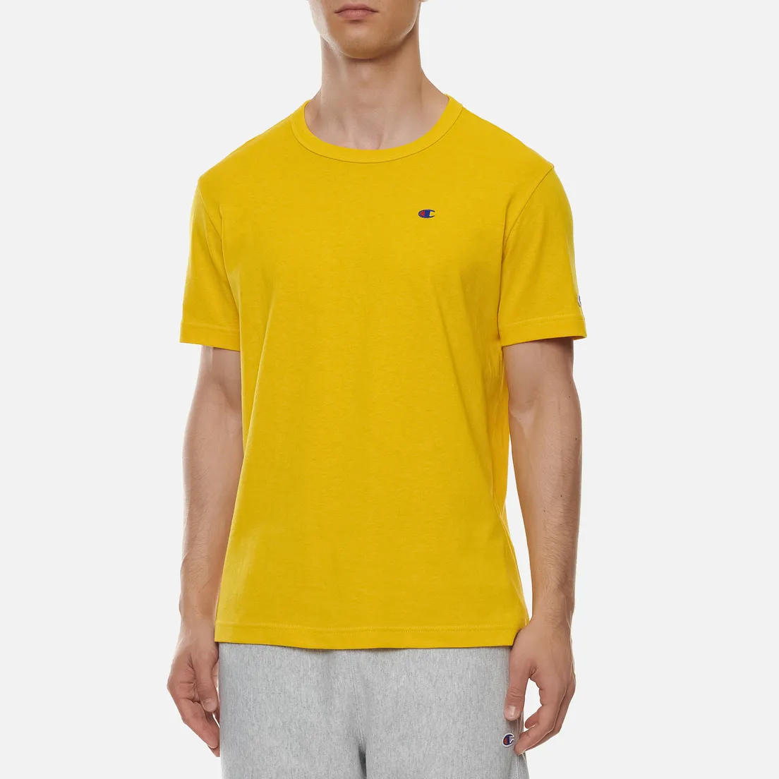 Champion Reverse Weave Мужская футболка Logo Chest & Sleeve Crew Neck