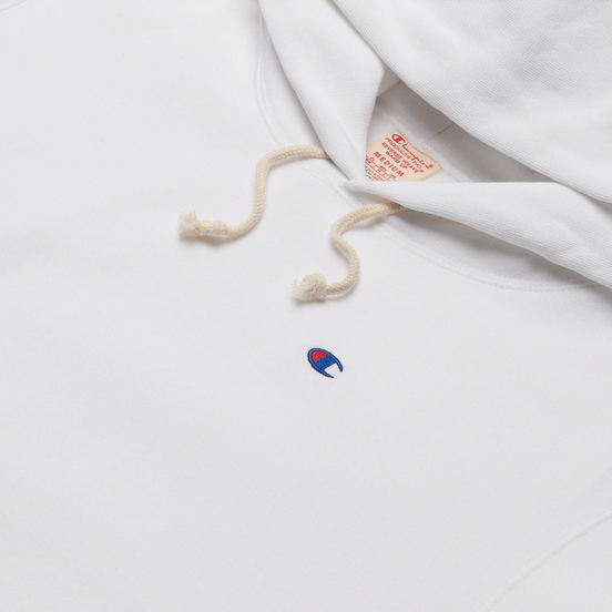 Мужская толстовка Champion Reverse Weave Logo Chest & Sleeve Hoodie White