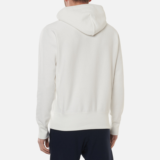 Мужская толстовка Champion Reverse Weave Logo Chest & Sleeve Hoodie White