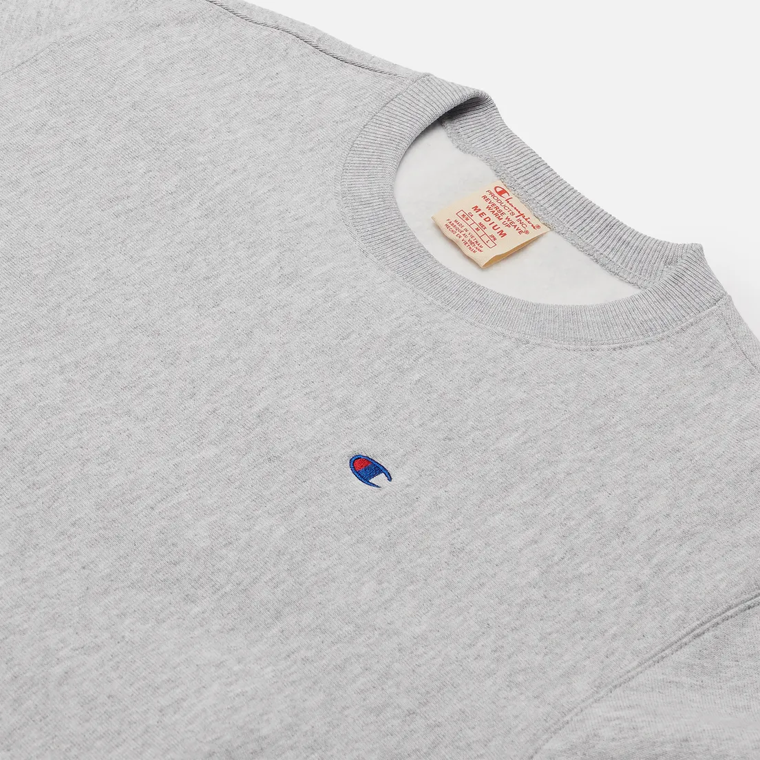 Champion Reverse Weave Мужская толстовка Logo Chest & Sleeve Crew Neck