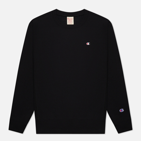 Мужская толстовка Champion Reverse Weave Logo Chest & Sleeve Crew Neck Black